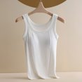 thumbnail image 6 of Fanxing Camisole Tops for Women Built in Bra Tank Tops Plus Size Bras No Underwire Yoga Tops Sports Workout Padded Camis White,XL, 6 of 7
