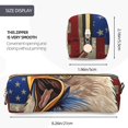 thumbnail image 3 of Balery Eagle With USA Flags Estuche de Lápices de Cuero Impreso, Estuche para Suministros de Arte, Estuche de Lápices con Cremallera, Estuche de Almacenamiento de Papelería, 3 of 7