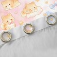 thumbnail image 4 of Manfei Cartoon Bow Kitten Blackout Curtains, Watercolor Galaxy Cloud Curtains Pack of 2 (42x84 Each), Pink Cream, 4 of 6