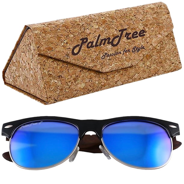 Gafa de Colores Modernas Grand Tour Polarized Blue Polarizado+UV400 Policarbonato Madera de Ébano
