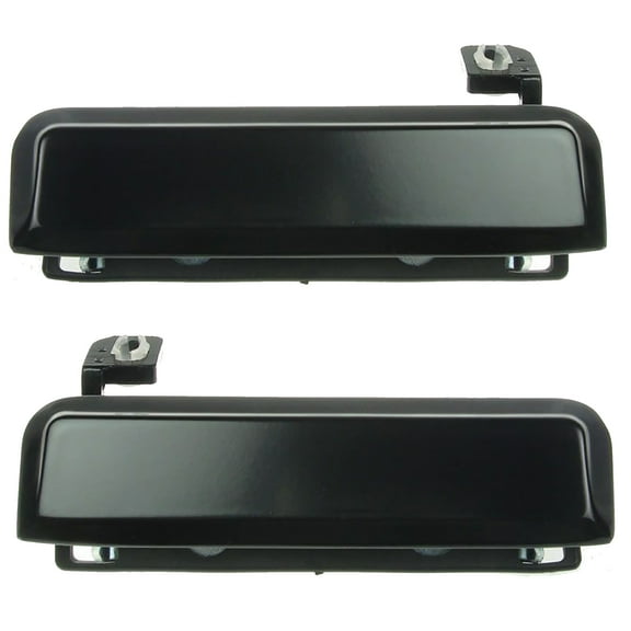 TRQ Door Handle Black Front Pair Outside Exterior for Ford Ranger Escort Mustang DHA37118