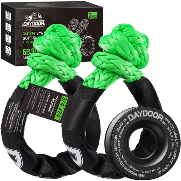 Kit de Recuperación para Auto DAYDOOR 68,300 lbs con Eslingas Flexibles 2-Pack