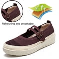 thumbnail image 3 of CHICVOMEY Sneakers for Women Slip on Casual Walking Shoes Breathable Lightweight for Work&daily Adjustable Strap Mesh Mary Jane Flats, 3 of 7