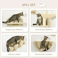 thumbnail image 4 of E-Western Cat Wall Shelves 4 Pcs Wall Mounted Cat Tree Climbing Shelf with Hammock for Sleeping Playing Beige, 4 of 6