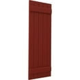 thumbnail image 3 of Ekena Millwork 17 1/2"W x 67"H Americraft Five Board (2 Batten) Exterior Real Wood Joined Board-n-Batten Shutters (Per Pair), Pepper Red, 3 of 10