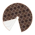 thumbnail image 3 of Kll Brown Gold Grid Christmas Tree Skirt 30",Party Decorations Farmhouse For Christmas Decorations Holiday Party, 3 of 8