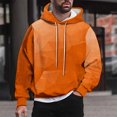 thumbnail image 2 of YLSDY Deals Men's Hoodies Gradient Sweatshirts Fashion Fall Hoodies Pullover Drawstring Winter Long Sleeve Shirt with Kangaroo Pocket Orange XXL, 2 of 5