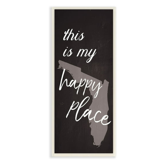 The Stupell Home Decor Collection This Is My Happy Place Florida Wall Plaque