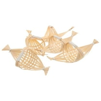 LOLIPPYY 5pcs Sashimi Serving Platter Bamboo Sushi Board Light Yellow for Restaurant Use Traditional Craftsmanship