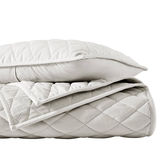 Set de edredón Vera Wang Luxurious Velvet Diamond Ivory King