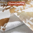 thumbnail image 4 of Vinyl Christmas Tablecloth with Flannel Backing 60 x 120 Inch, Snowflake Waterproof Plastic Table Cloth,Heavy Duty Table Cover for Xmas Winter New Year Holiday Dinner, Gold, 4 of 6
