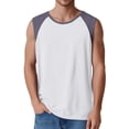 thumbnail image 2 of Workout Tank Tops Men Lightweight Breathable Color Block Relaxed Fit Crewneck Sleeveless Shirt Athletic Gym Tanks, 2 of 7