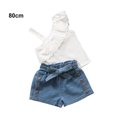 thumbnail image 4 of 2pcs/set Girl Tops Shorts Summer Children Outfit Sleeveless Clothes Set, 80cm, 4 of 6