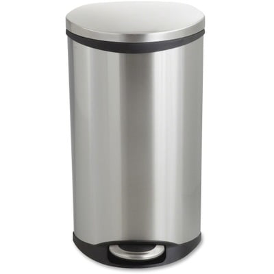 - Safco Ellipse Hands Free Step-On Receptacle SAF9902SS