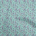 thumbnail image 1 of oneOone Viscose Chiffon Aqua Blue Fabric Asian Suzani Fabric For Sewing Printed Craft Fabric By The Yard 42 Inch Wide, 1 of 5