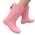 thumbnail image 6 of EHQJNJ Rain Shoes for Women Fashion Rain Shoes Outside Waterproof Shoes Kitchen Rubber Shoes Soft Bottom Comfortable Middle Tube Rain Boots Ankle Rain Boots for Women Arch Support, 6 of 8