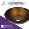 thumbnail image 4 of ANZZI Posh Glass Circular Vessel Bathroom Sink, 4 of 7