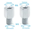 thumbnail image 1 of 2pcs Scooter Motorcycle Rear Mirror Adapters M10 10MM M8 8MM 6MM Clockwise Anti-clockwise Right Left hand thread Changing Screw, 1 of 7