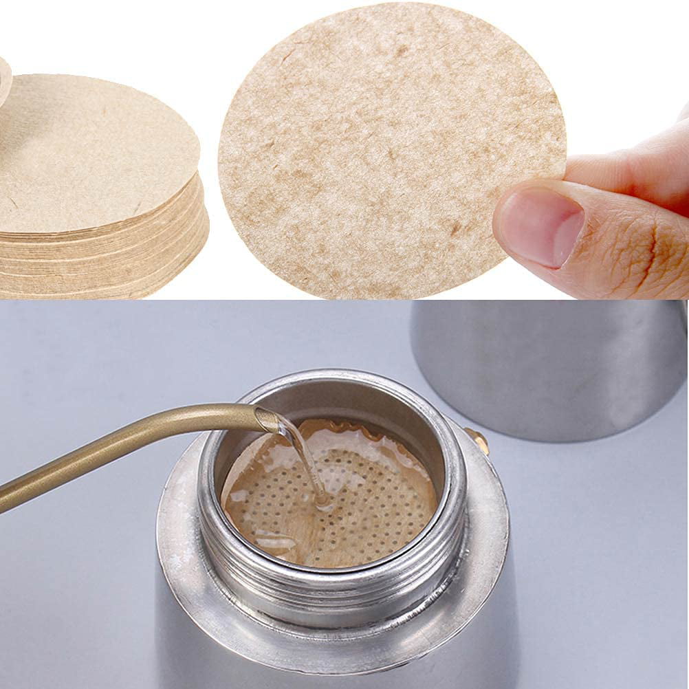600 PCS Coffee Replacement Paper 64mm Unbleached White Round Coffee Maker Filters Coffee Maker Micro Paper for Aeropress Coffee Maker