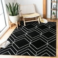 thumbnail image 2 of SAFAVIEH Adirondack Caitriona Geometric Squares Area Rug, Black/Ivory, 4' x 4' Square, 2 of 13