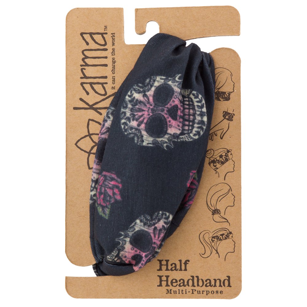 Karma Half Headband, Sugar Skull