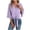 Purple 1, variant on Vynhevius Womens 3/4 Sleeve Blouses V Neck Button Front Tie Hem Flared Solid Loose Casual Pullover Shirts