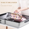 thumbnail image 3 of FORMRS Makeup Bag Travel Cosmetic Organizer for Women Fold Flat Zipper Pouch with Handle, Jam Jars, 3 of 8