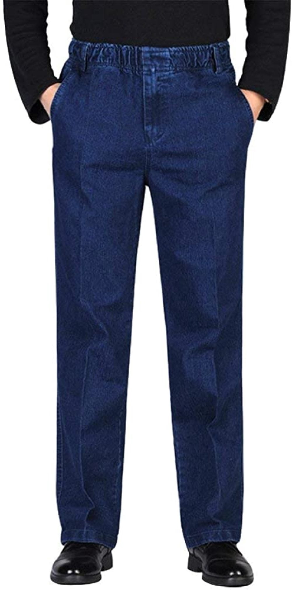IDEALSANXUN Men's Elastic Waist Jeans 
