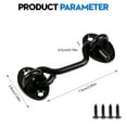 thumbnail image 3 of Clearance Hooks under $1,Lock Cabin Hooks Heavy Duty Screen Door And Black 4" Black Sliding Door Lock With Screws For Window Cabin Hooks, 3 of 9
