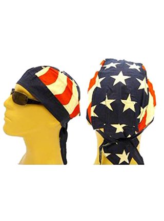 Scrub Hat Usa Space Program Patriotic Shuttle Cotton Fabric Cap Do-rag Skull Blue