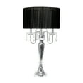thumbnail image 2 of Lalia Home 31" Chrome Cascading Crystal Metal Table Lamp with Black Shade, 2 of 2