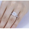 thumbnail image 5 of Forever Jewels 3CT Round Cut Moissanite Bridal Engagement Ring Set 14K White Gold Plated, 5 of 5