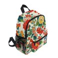 thumbnail image 2 of FORMRS School Backpack with Front Zippered Pocket 12" Student Travel Daypack, Colorful Flowers Pattern, 2 of 6