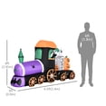 thumbnail image 3 of HOMCOM Inflatable Halloween Decoration Skeleton Ride Train with Ghost and Pumpkins, Blow-Up Outdoor LED Display for Lawn, Garden, Party, 3 of 10