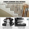 thumbnail image 4 of Aluminum Alloy Staircase Baluster Shoes – 1/2" Square Spindle Mounting, Satin Black (50-Pack), 4 of 7