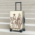 thumbnail image 5 of Travel Luggage Cover Protector - Two Cowboys Riding Horses In The Desert Anti-Scratch Suitcase Covers Fits 18-32 Inch Luggage, 5 of 5