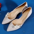 thumbnail image 4 of 2 clips para zapatos con diamantes de imitación, accesorios desmontables para zapatos de boda, decoración de zapatos de tacón, 4 of 5