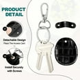 thumbnail image 3 of Uxcell Leather Key Fob, Genuine Leather Keys Cover RFID Key Fob Protector Air Tag Holder Keychain Case Black 1, 3 of 7