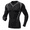 Black-Print, variant on Men's Long Sleeve Compression Shirts, Breathable Quick-Dry Workout Baselayer Tops for Running Training Fitness,Black