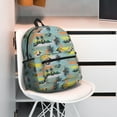 thumbnail image 6 of Haiem Hawaiian Style Lightweight Backpack for School, Classic Basic Water Resistant Casual Daypack for Travel with Bottle Side Pockets, 6 of 7