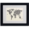 thumbnail image 2 of Trademark Fine Art "Cats World Map 2" Matted Framed Art by Michael Tompsett, 2 of 3
