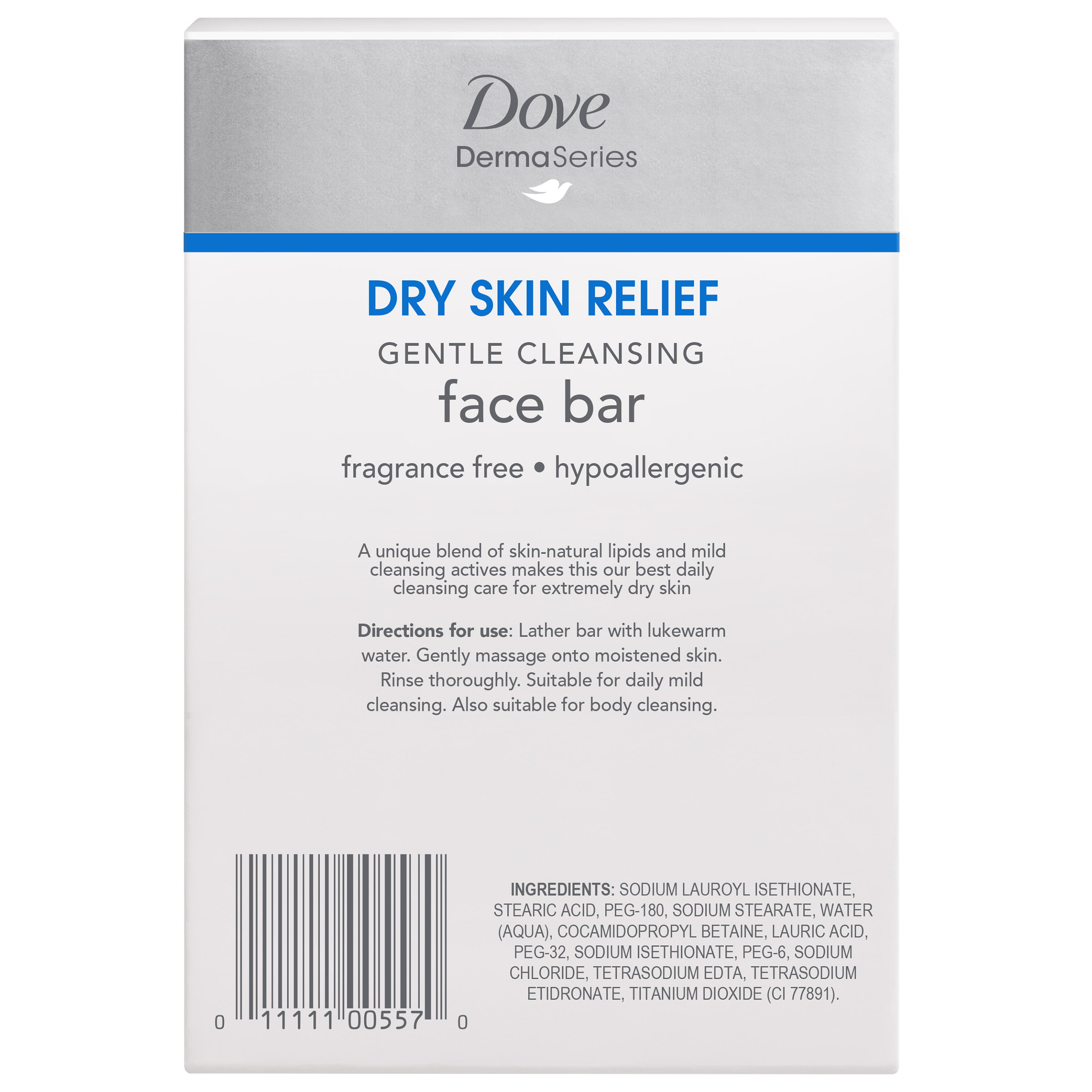 Dove Fragrance Free Facial Cleansing Bar For Dry Skin 3 52 Oz 2
