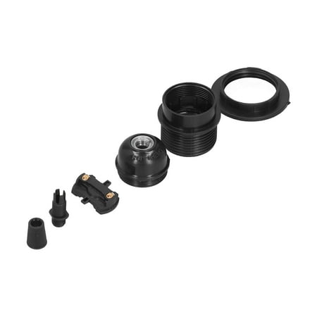 

Lamp Holder 4A Retro PPA Plastic Lamp Bulb Holder E27 Lamp Base With Cable Clip AC85-265V Black For Hotel Decoration For Home Living Room