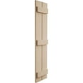 thumbnail image 4 of Ekena Millwork 11 1/2"W x 80"H Rustic Two Board Spaced Board-n-Batten Rough Cedar Faux Wood Shutters (Per Pair), Primed Tan, 4 of 12