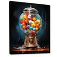 thumbnail image 2 of Designart "Glitzy Gumballs In Pop Art Portrait" Pop Art Floater Framed Canvas Prints, 2 of 5