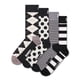 thumbnail image 2 of Happy Socks 4 paquetes de calcetines unisex, caja de regalo, colores mezclados Black And White Socks 36-40 (UK 4-7), 2 of 7