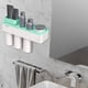 thumbnail image 4 of Taza de adsorción Cepillo de dientes Soporte para pasta de dientes Baño familiar Baño Sin perforaciones Soporte para cepillo de dientes para teléfono, Verde, 3 tazas seitruly HA2692-05B, 4 of 6