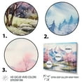 thumbnail image 4 of Designart "Sakura Summit Fog Pink Beauty in Japan's Mountains I" Extra Large Landscapes Framed Wall Art - Traditional Pink Japan Entryway Framed Wall Art Print, 4 of 7
