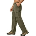thumbnail image 2 of Little Donkey Andy Men's Quick Dry UPF 50+ Cargo Pants, Stretch Lightweight Outdoor Hiking Pants Capulet Olive M, 2 of 7