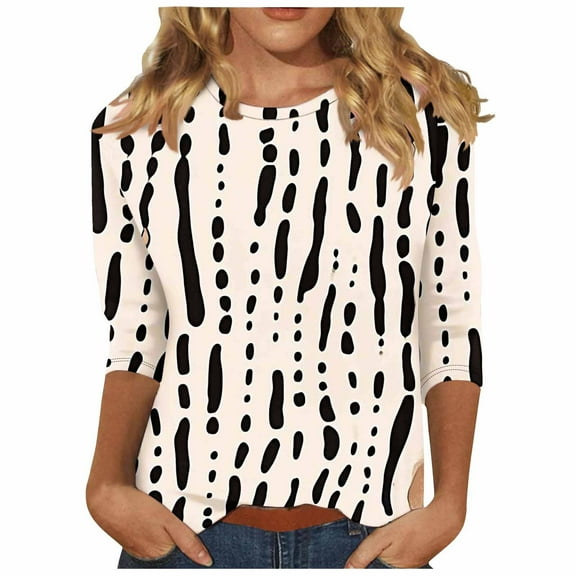 Zuesphe White Tops for Women 3/4 Sleeve Shirts for Women Plus Size White Blouses for Women Dressy Casual Cute Summer Tops Sexy Tops for Women Date Night